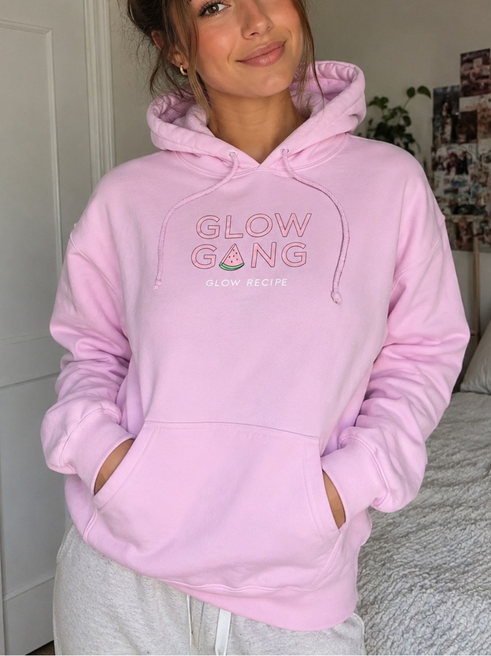 Glow Recipe Light Pink 'Glow Gang' Pullover Hoodie